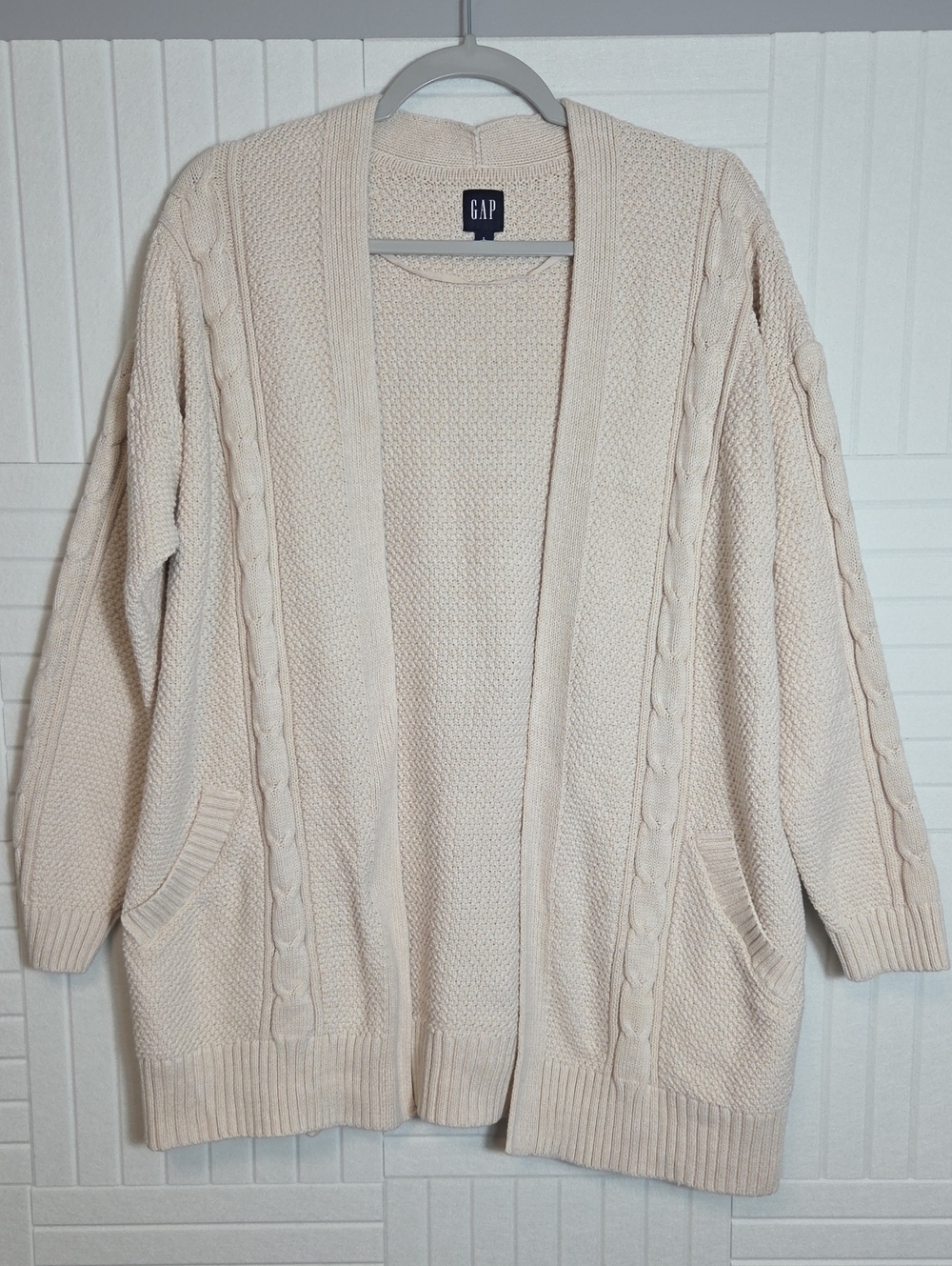 GAP 100% Cotton Open Front Cardigan Sweater Size L
